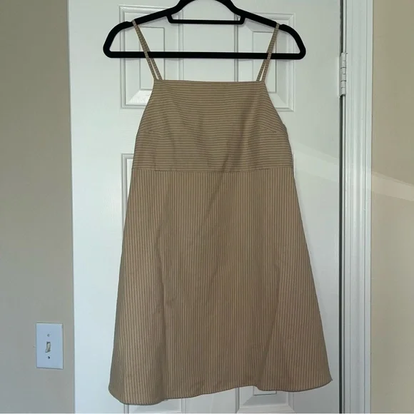 Striped Tan Zara Mini Dress - Picture 4 of 6